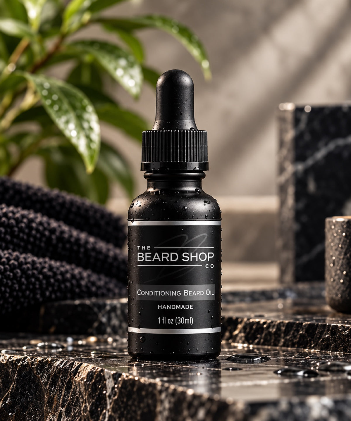 The Beard Shop Co Conditioning Beard Oil bottle with dropper